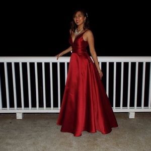 Mcduggle red prom dress